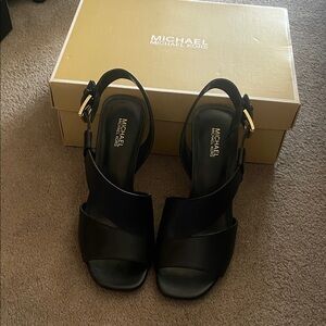 Michael Kors Black Strappy Sandals